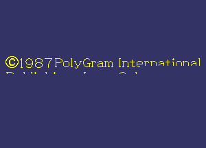 Q3D'1987PolyGram Intemmimnl