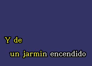 Yde

un jarmin encendido