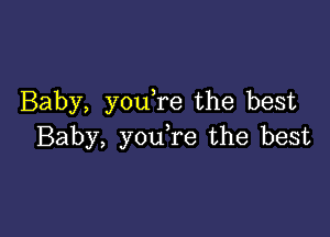 Baby, you,re the best

Baby, y0u re the best