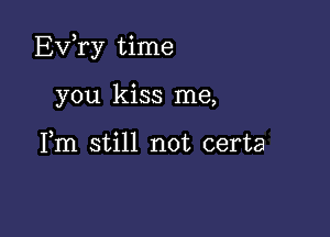 Exfry time

you kiss me,

Fm still not certa