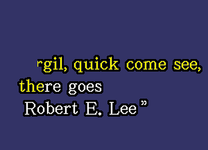 rgil, quick come see,

there goes
Robert E. Lee