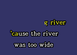 q river

hause the river

was too Wide