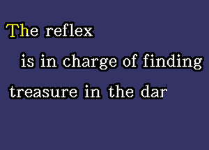 The reflex

is in charge of finding

treasure in the dar