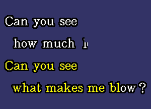 Can you see

how much '1'

Can you see

What makes me blow?