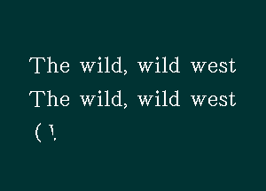 The wild, Wild west

The wild, Wild west
(1