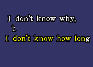 I d0n t know Why,
13

I donWL know how long