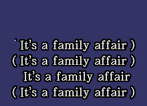 111,3 a family affair )
( 1123 a family affair )
1133 a family affair

( 1173 a family affair ) l