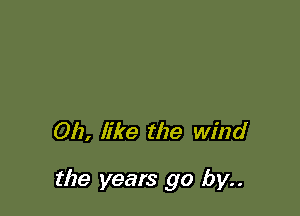 012, like the wind

the years go by..
