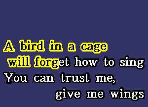 AEME-Ba

WWt how to sing

You can trust me,
give me wings