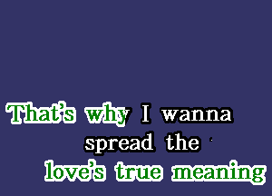 W W I wanna

spread the

Mmt