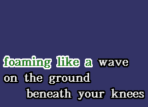 1mg a wave
on the ground
beneath your knees