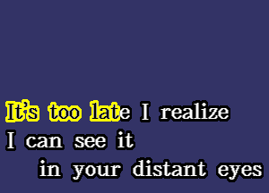 mbhmelrealize

I can see it
in your distant eyes