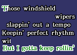 Wlose Windshield
Wipers
slappin, out a tempo
Keepin, perfect rhythm
Wit

3mm