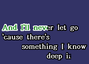 Acid am Mr let go

,cause therds
something I know
deep i1!