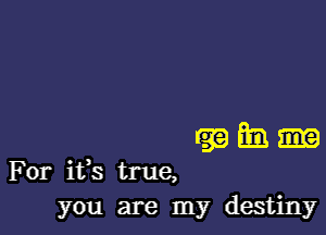 r39 am
For ifs true,
you are my destiny