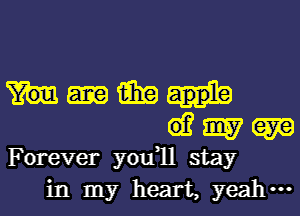 M12369

(1? mg? m
Forever you1l stay

in my heart, yeah-