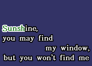 wine,

you may find
my window,
but you woni find me