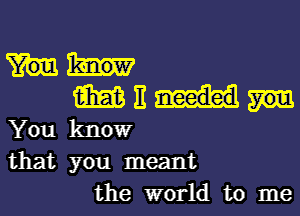 mum
YoukIIOW

that you meant
the world to me