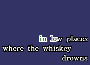 E31 ZEN places

Where the Whiskey
drowns