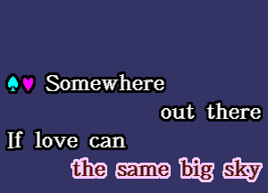 9 Somewhere

out there
If love can

mE-ibirgdlg