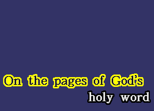 C33 139 (ii?
holy word