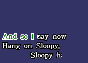 80 11 say now
Hang on Sloopy,
Sloopy h.