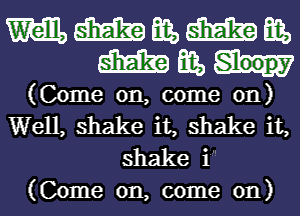 mmamm,
WEEEH

(Come on, come on)
Well, shake it, shake it,
shake i

(Come on, come on)