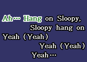 Aihm EEEIQ 0n Sloopy,

Sloopy hang on

Yeah (Yeah)
Yeah (Yeah)
Yeah