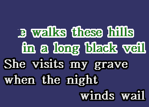 '3 mm m mm
m. a am
She Visits my grave
When the night
Winds wail