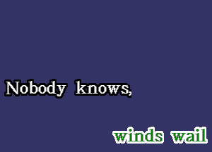 Nobody knows,

IHM