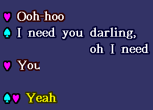 Ooh-hoo
Q I need you darling,
oh I need

You

9 Yeah