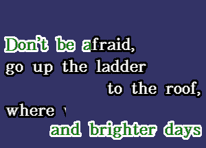 61f raid,
go up the ladder

to the roof,
Where