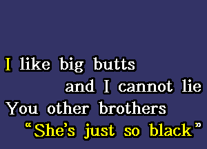 I like big butts

and I cannot lie
You other brothers
ciShds just so blackn