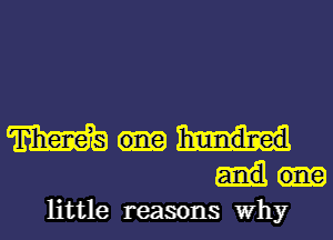 m
little reasons Why