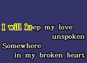 E M 333561) my love

unspoken

Somewhere
in my broken heart