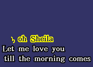 19th

Let me love you
till the morning comes