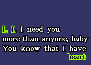 Ea E I need you

more than anyone, baby
You know that I have

Em?