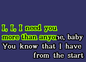 EoEoE-IISWE

Mae, baby
You know that I have
from the start