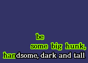 BE

53313319 Big 31m
BEEdsome, dark and tall