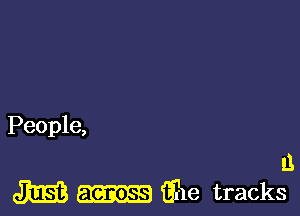 People,

Il
41333 ihe tracks