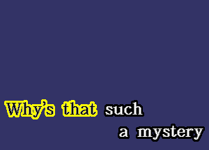 m m such

a mystery