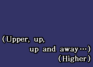 (Upper, up,
up and away---)
(Higher)