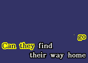 -

(mm find

their way home