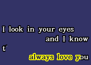 I look in your eyes

and I know

Whmu

t