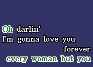 ()Ih, Idarlif

Fm gonna love you
forever

Wm