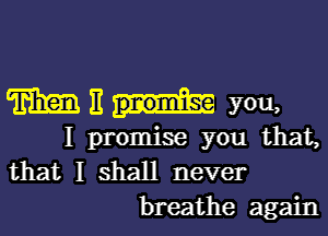 Mitpiyou,

I promise you that,
that I shall never
breathe again