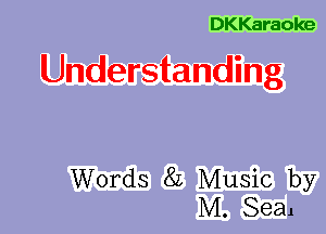 DKKaraoke

Understanding

Words 8L Music by
M. Sean