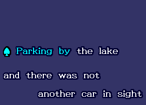 9 Parking by the lake

and there was not

another car in sight