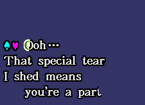 9 (90h...

That special tear
I shed means
youTe a part,