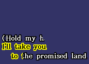 (Hold my h.
Em m m
iii) (the promised land